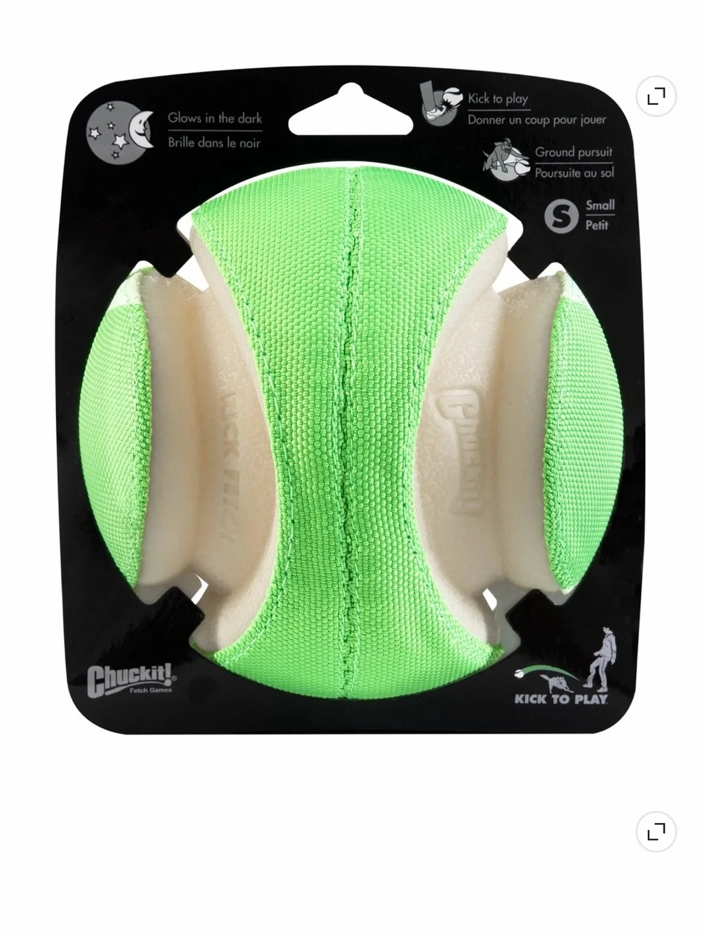 NWT Chuckit! Kick Fetch Glow Ball